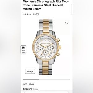Silver & gold two tone watch